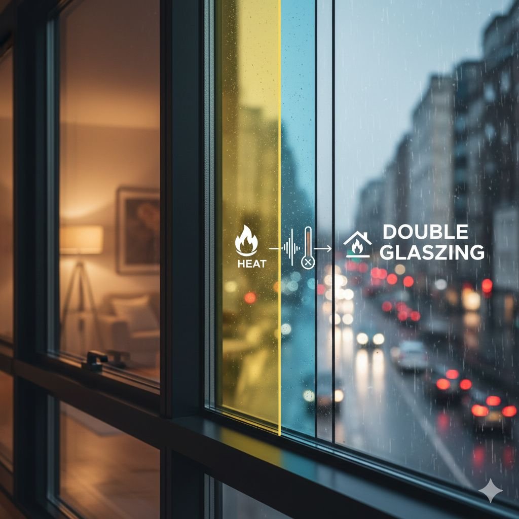 فوائد الزجاج المزدوج للنوافذ | عزل حراري وتوفير في الكهرباء 2