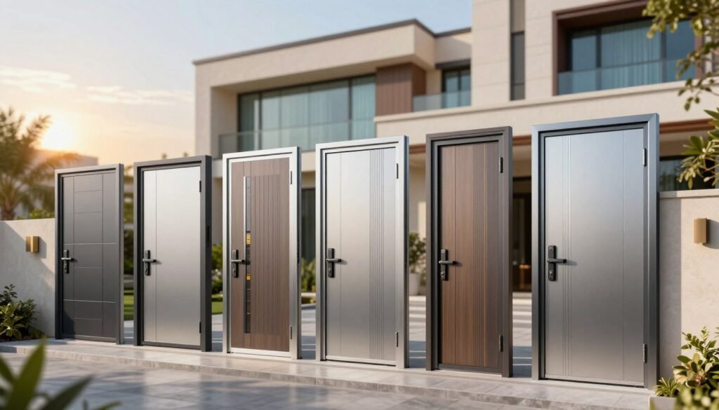 أبواب ألمنيوم حديثة للمنازل والمباني التجارية في السعودية