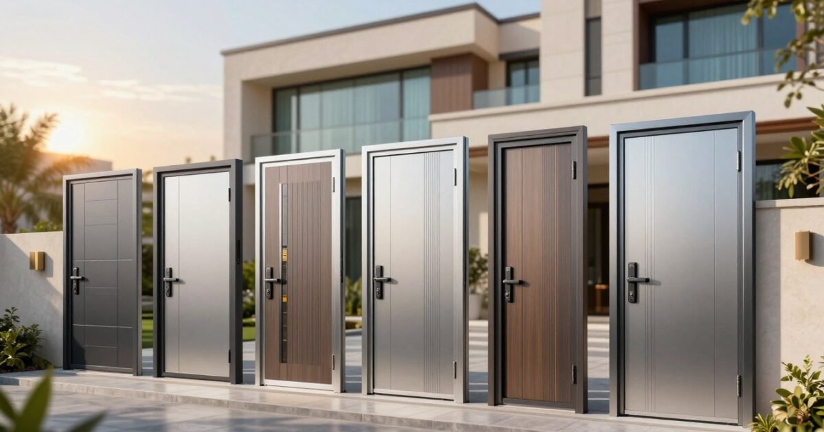 أبواب ألمنيوم حديثة للمنازل والمباني التجارية في السعودية